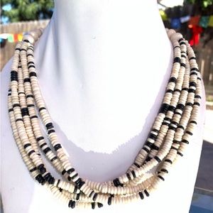 Multi Strands Bone Beaded Necklace